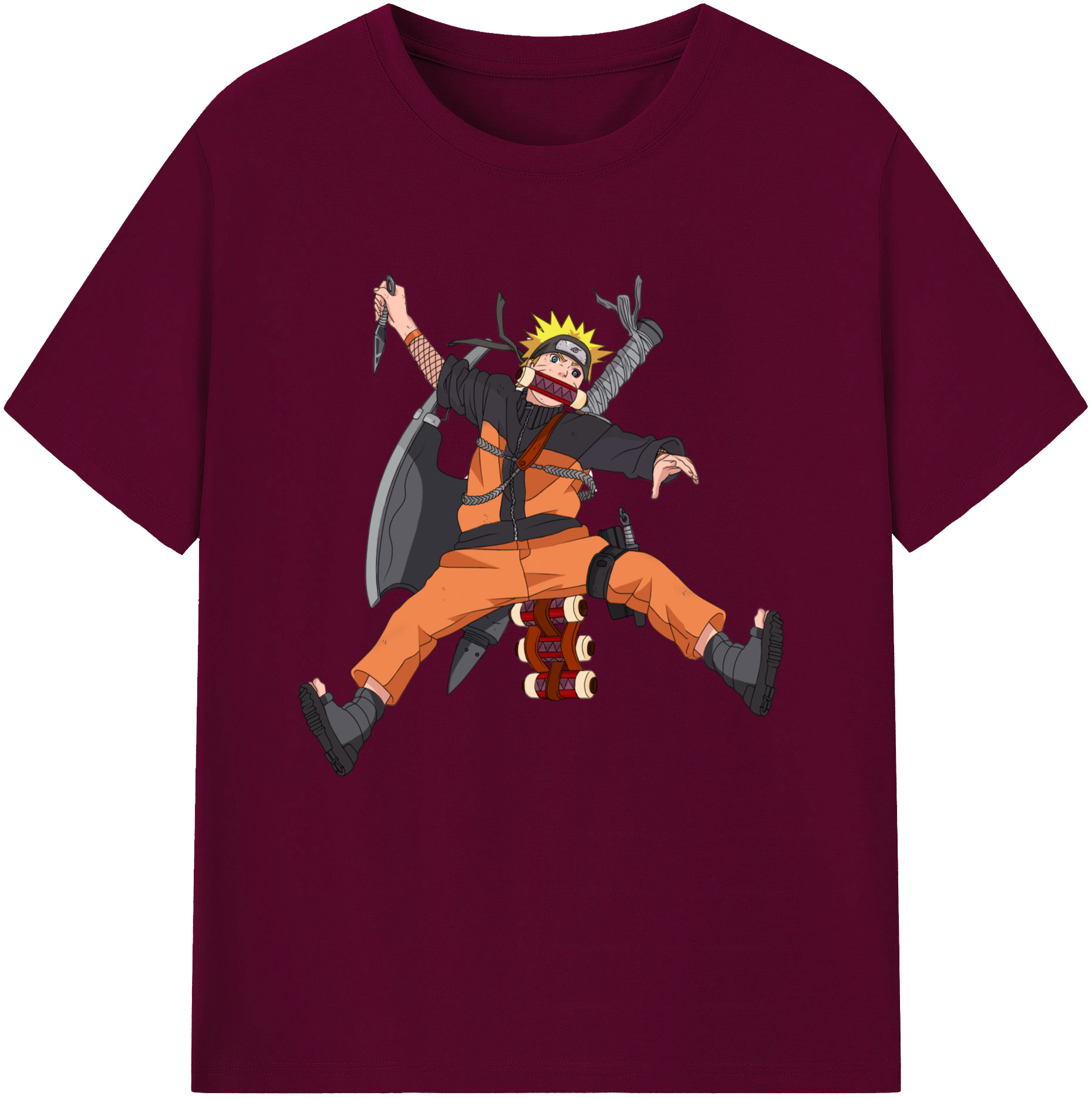 （画像用） NARUTO -ナルト- うずまき ナルト Uzumaki Naruto レディースカジュアルプリントTシャツ（綿100％）